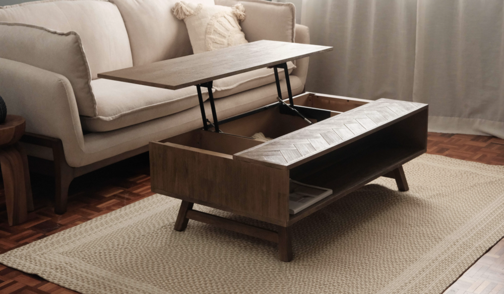 Brixton Smoke Walnut Lift Top Coffee Table