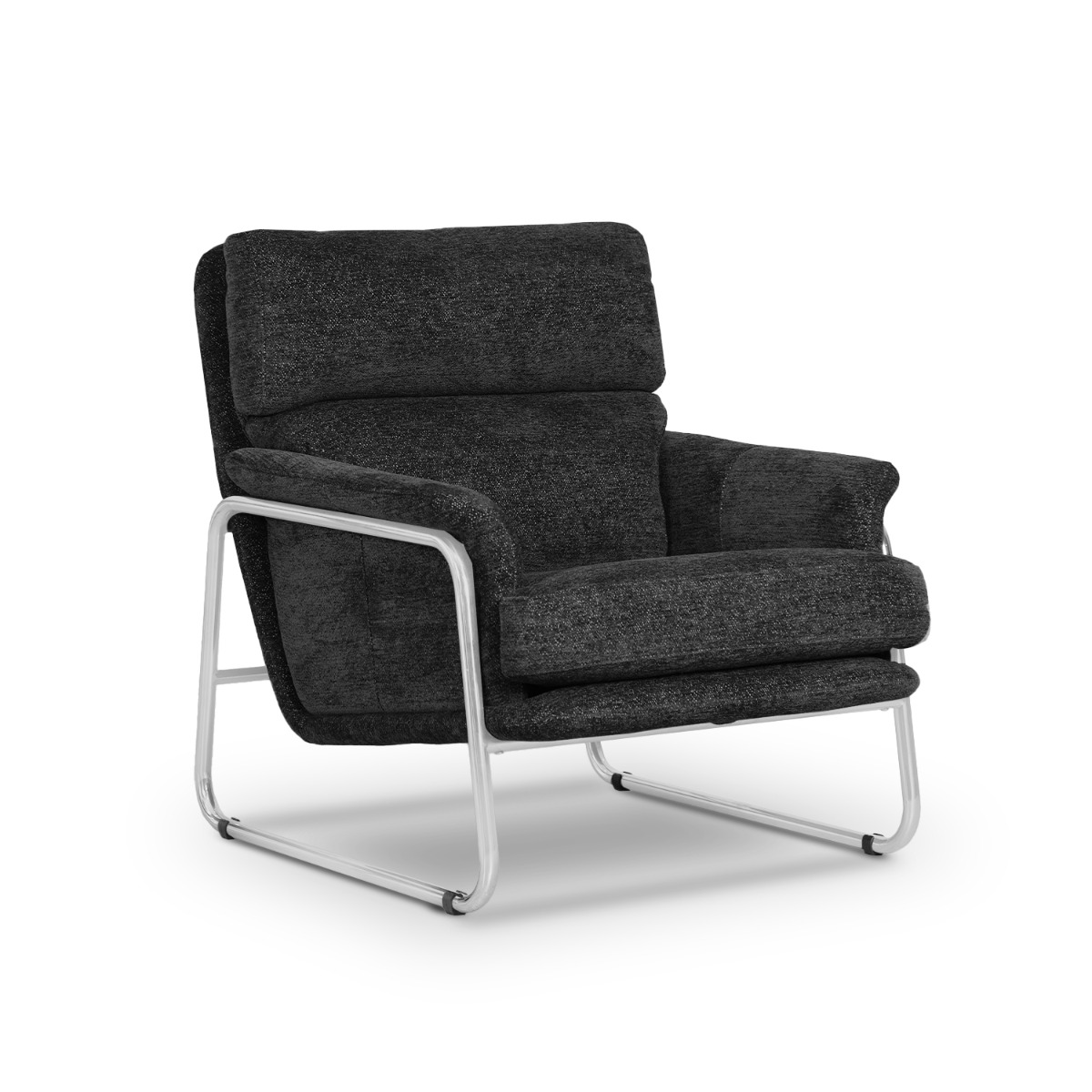 Jasper Mid Century Coal Grey Lounge Chair