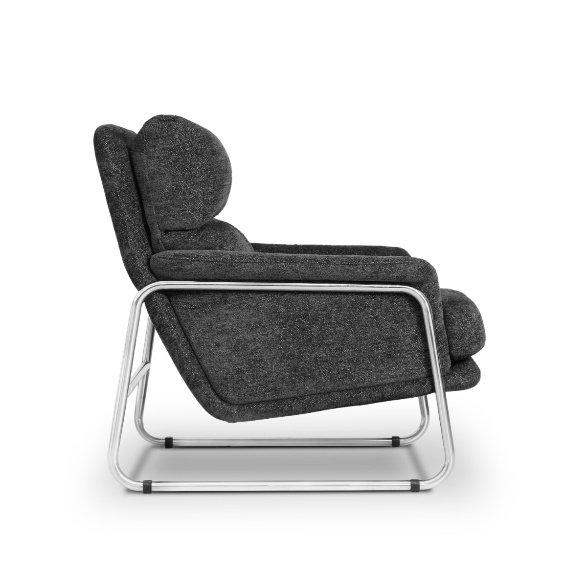 Jasper Mid Century Coal Grey Lounge Chair