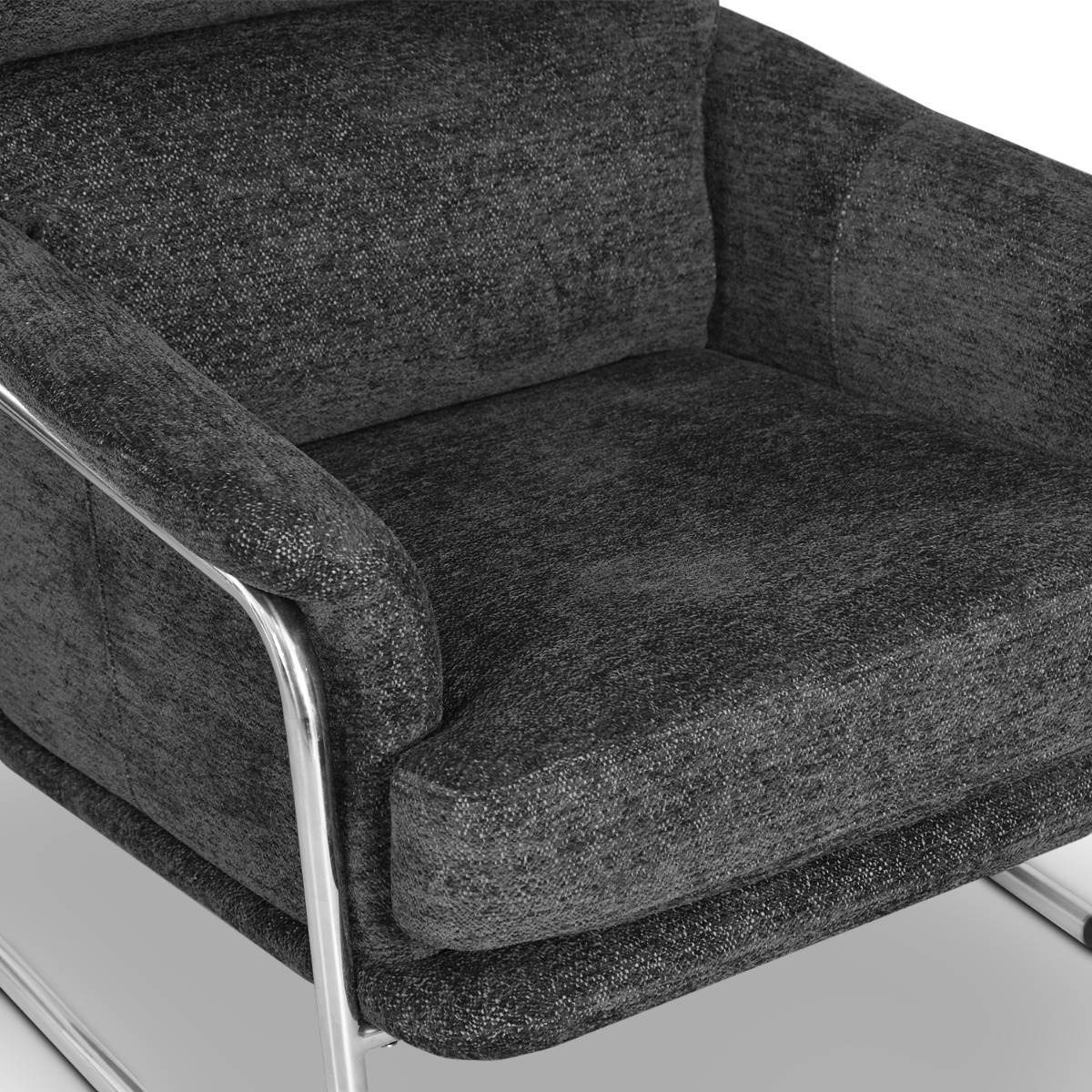 Jasper Mid Century Coal Grey Lounge Chair