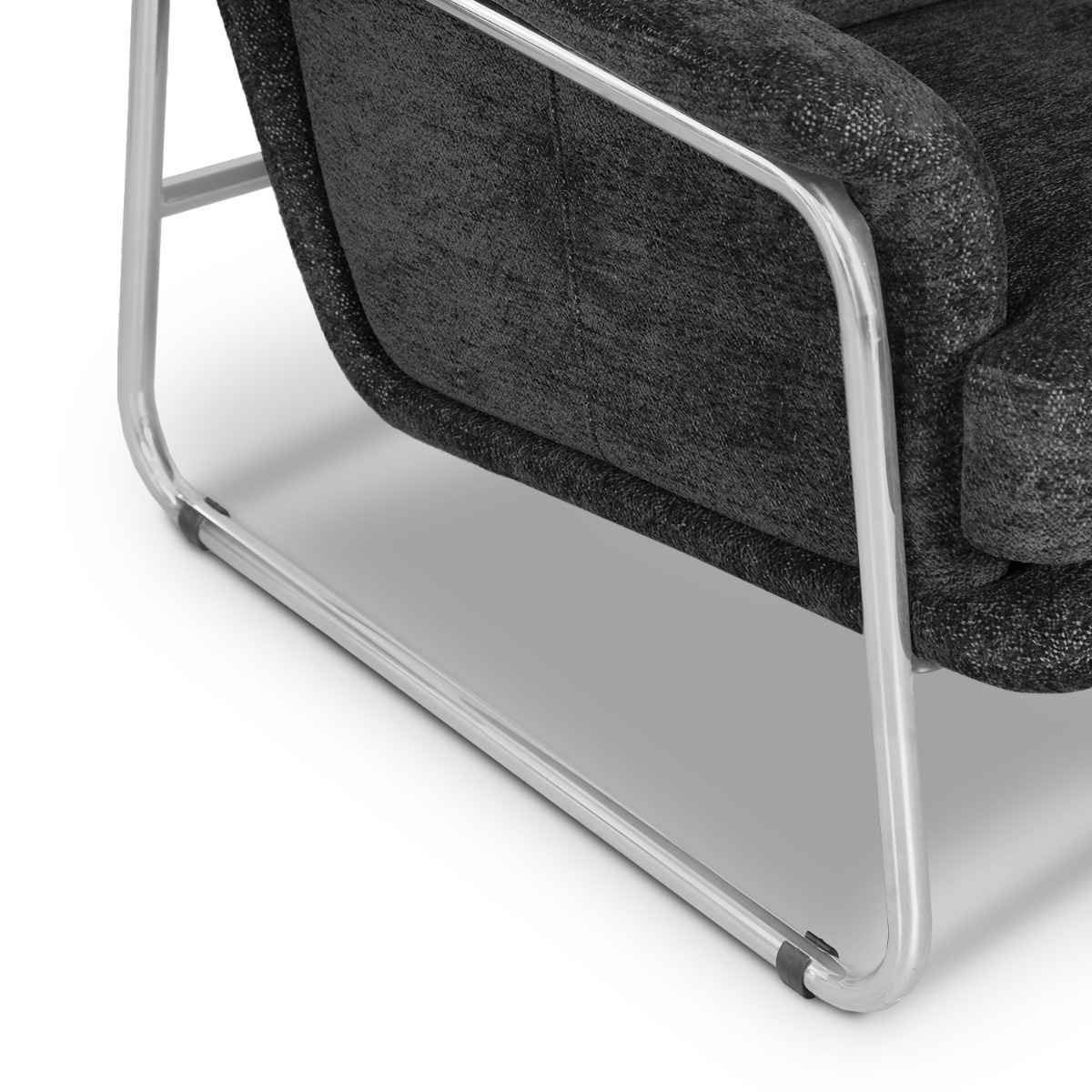 Jasper Mid Century Coal Grey Lounge Chair