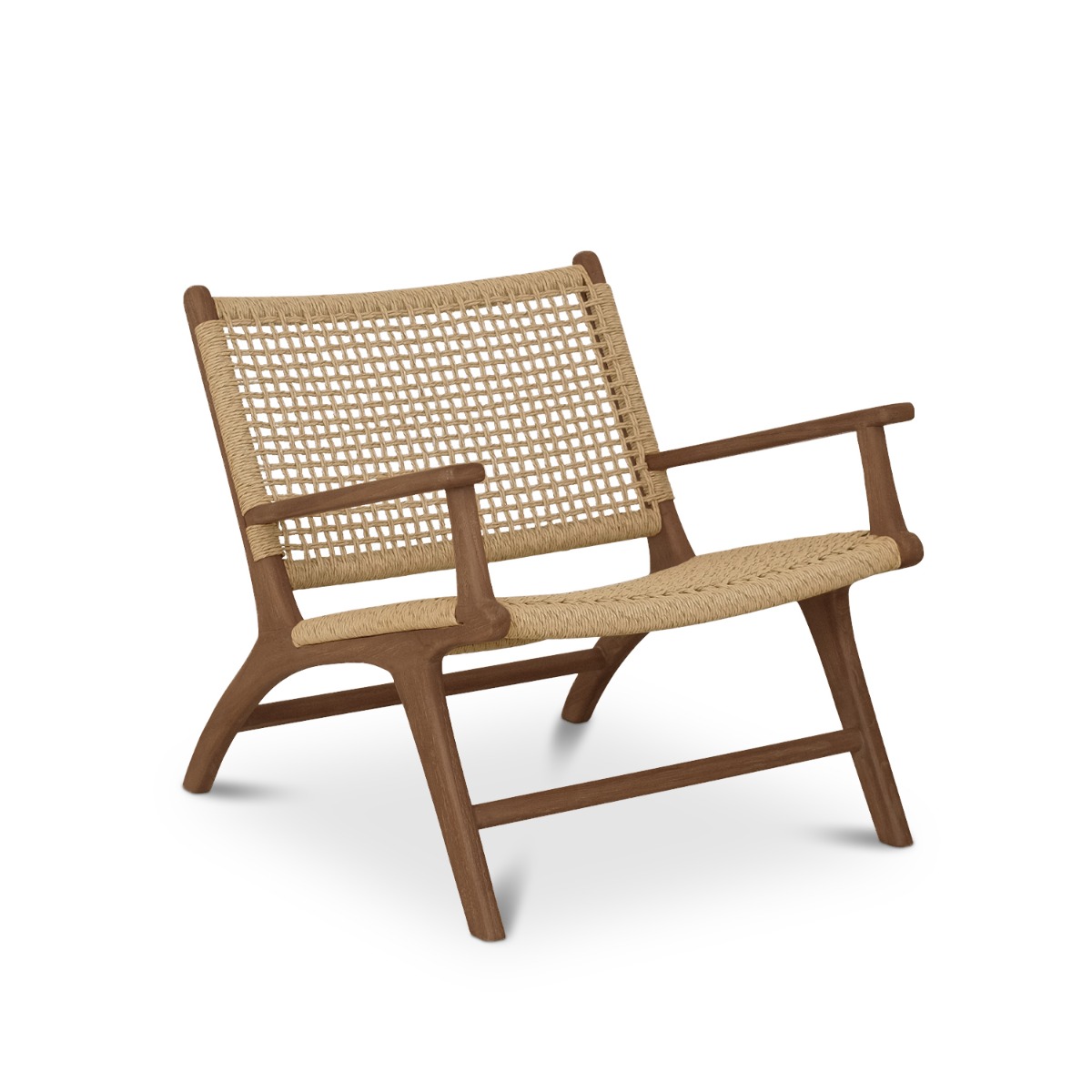 Laras Teak Brown Lounge Chair
