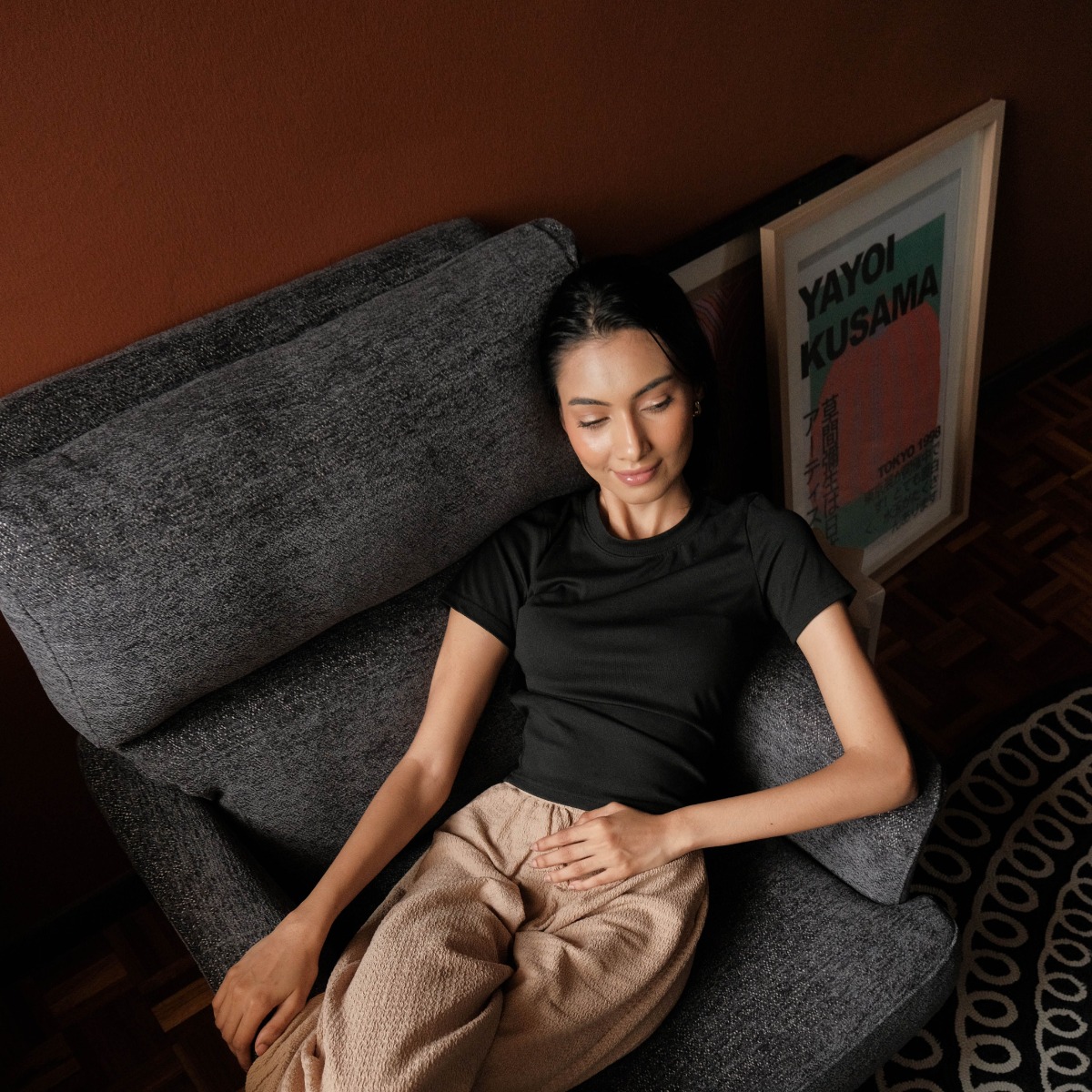 Jasper Mid Century Coal Grey Lounge Chair