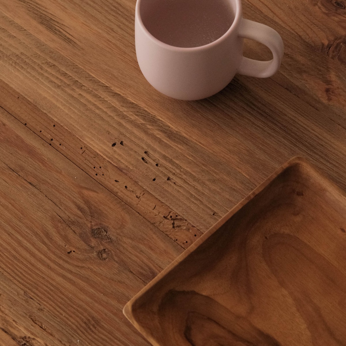 Reclaimed Wood Oval Coffee Table