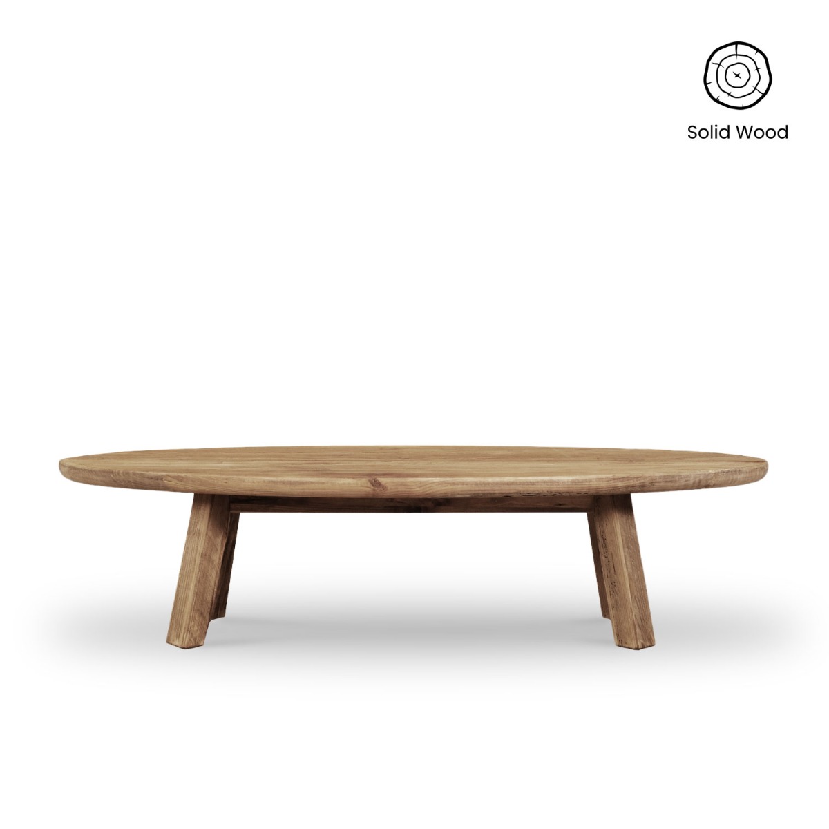 Reclaimed Wood Oval Coffee Table