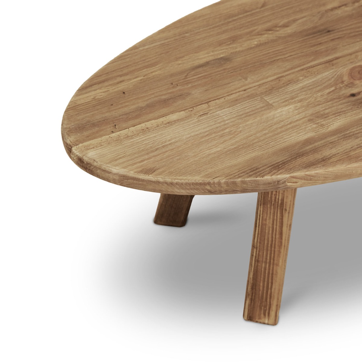 Reclaimed Wood Oval Coffee Table