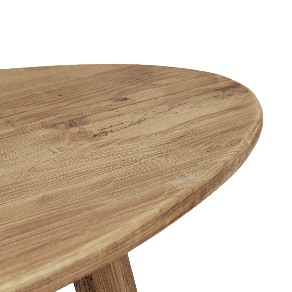 Reclaimed Wood Oval Coffee Table