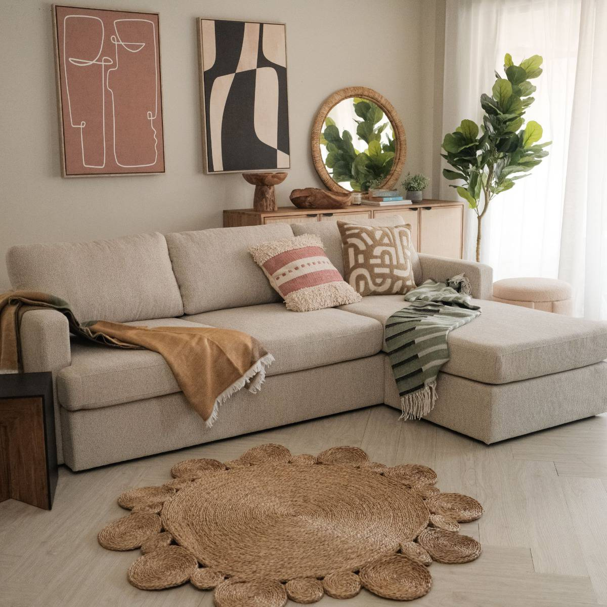 Archer Sand Beige Sectional Sofa