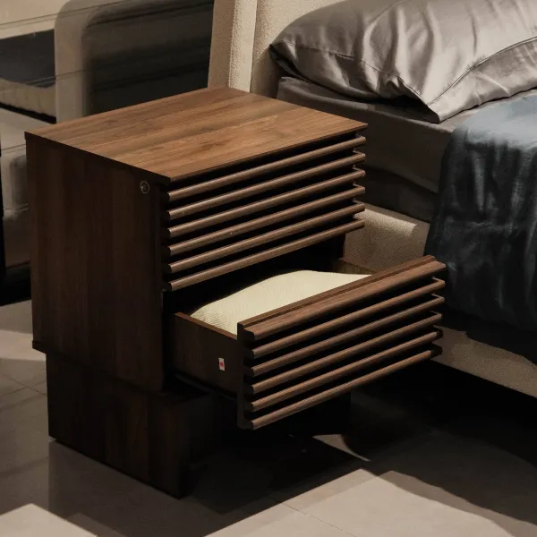 Linear Dark Brown Side Table