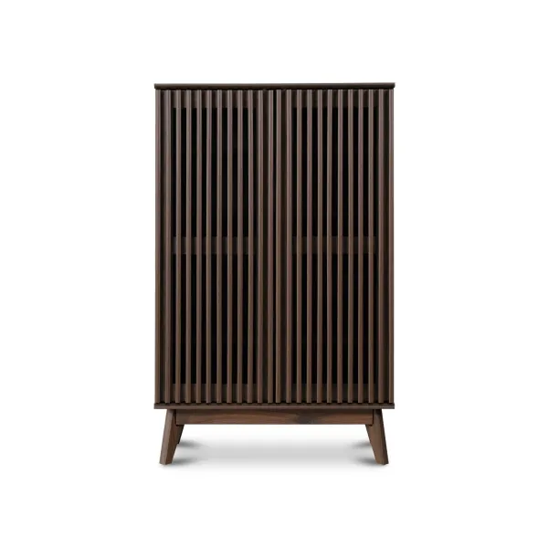 Linear Dark Brown 2 Doors Cabinet