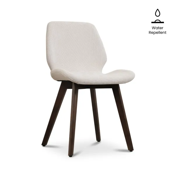 Brea Cappuccino Dining Chair - Ivory