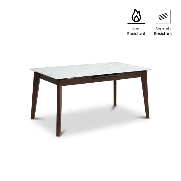 Helio White Expandable Dining Table 160-200cm