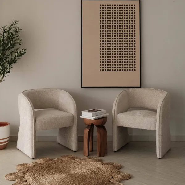 Sandra Oatmeal Lounge Chair