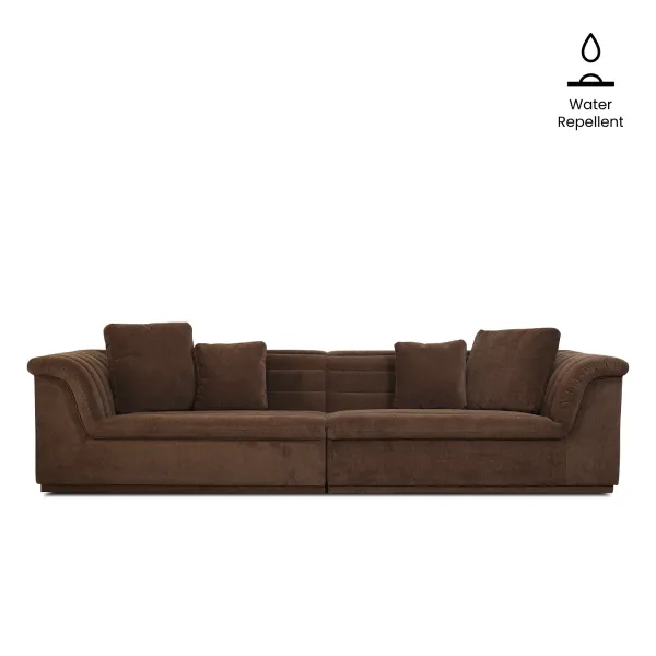 Evelyn Espresso 4 Seater Sofa