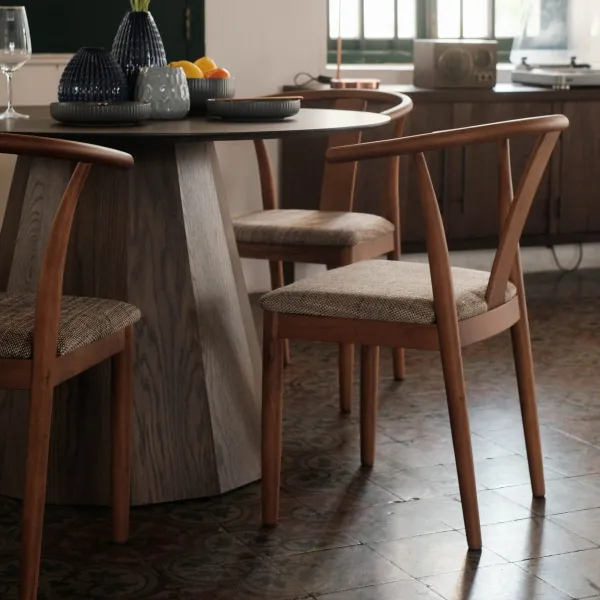 Ming Vintage Brown Dining Chair
