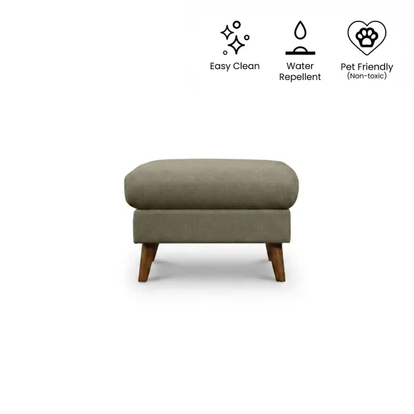 Riko Retro Green Ottoman