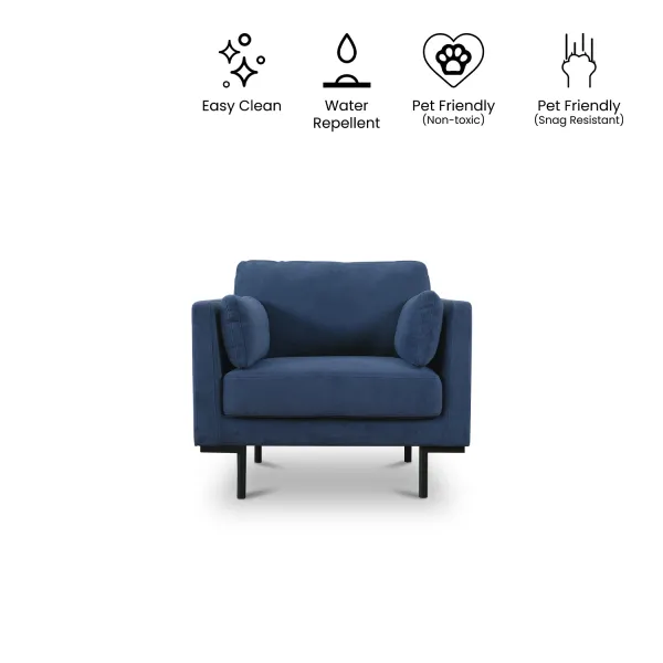 Loft Midnight Blue 1 Seater Sofa