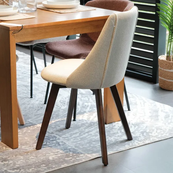 Cara Cappuccino Dining Chair - Oatmeal