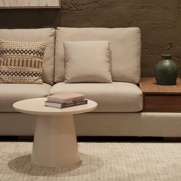 Orb Cream Round Coffee Table