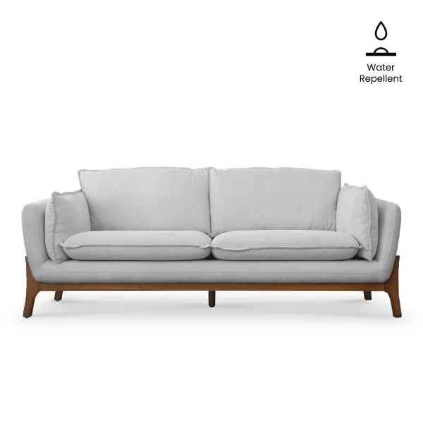 Brett Light Grey 3 Seater Sofa