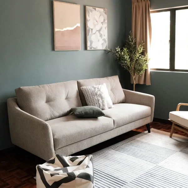 Thalia Stone Grey 4 Seater Sofa