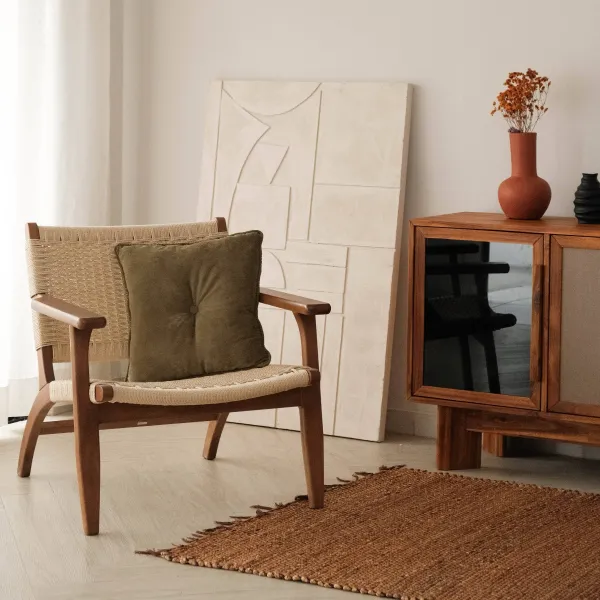 Dallas Brown Lounge Chair Natural