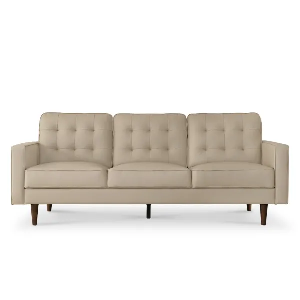 Jane Taupe Mid-Century 3 Seater Sofa