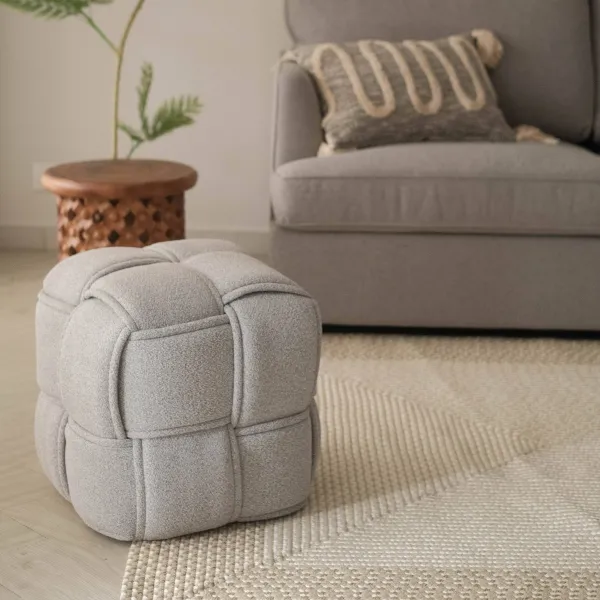 Cuboid Mist Grey Stool