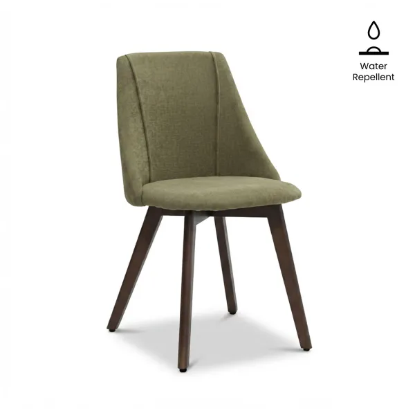Cara Cappuccino Chair - Moss Green