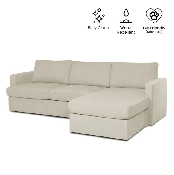 Archer Light Beige Sectional Sofa