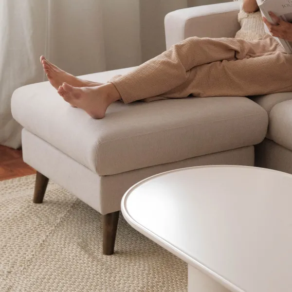 Riko Light Grey Ottoman