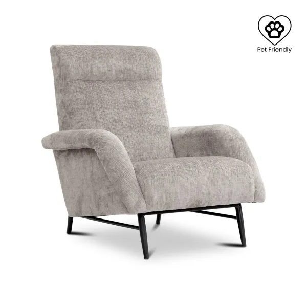 Frank Mid Century Sand Brown Lounge Chair