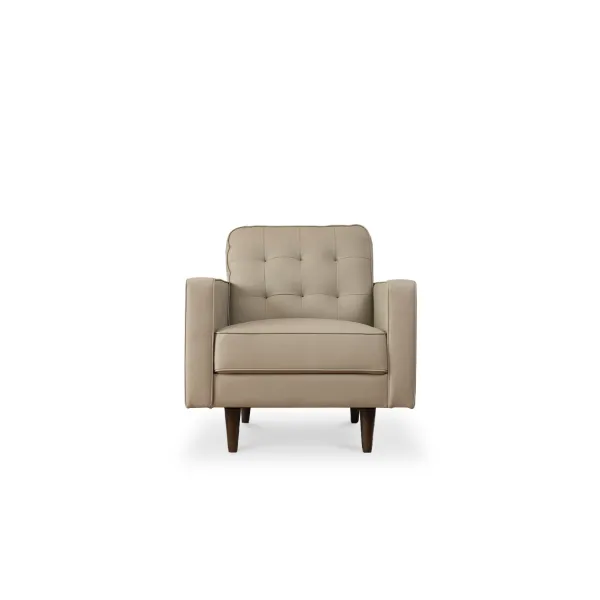 Jane Taupe Mid-Century 1 Seater Sofa