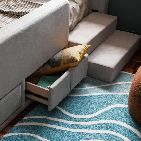 Tom Flint Grey Kids Single Bed with 2 Drawers