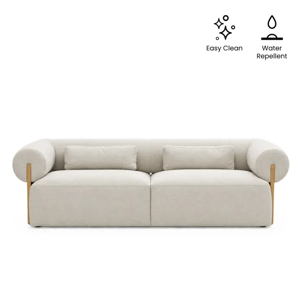 Alessia Oatmeal 3 Seater Sofa