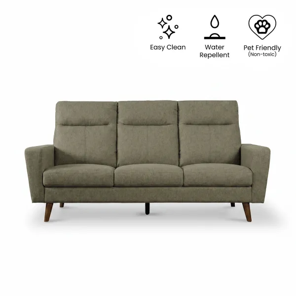 Riko Retro Green 3 Seater Sofa
