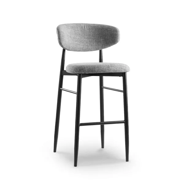 Bliss Ebony Bar Stool Slate Grey