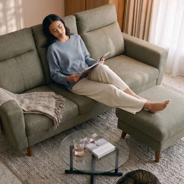 Riko Retro Green 3 Seater Sofa