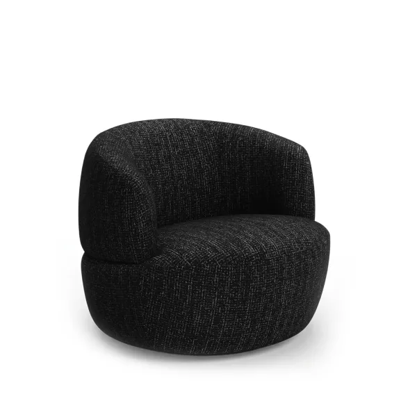 Jakob Ebony Swivel Lounge Chair