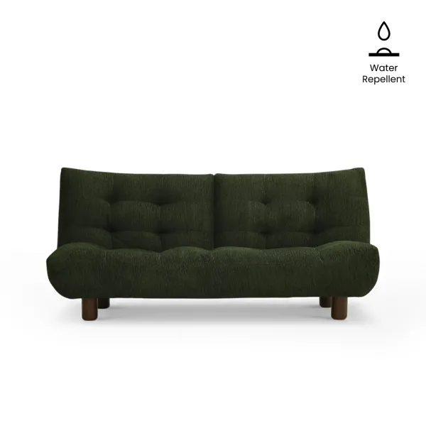 Fluffy Hunter Green Sofa Bed