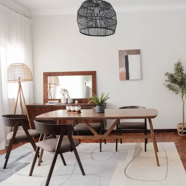 Freda Cedar Brown Dining Table 180cm