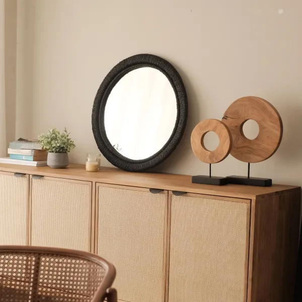 Bailey Ebony Mirror Dia60cm