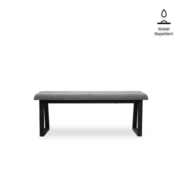 Troy Pebble Grey Bench 150cm