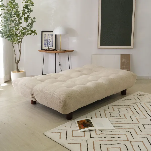 Fluffy Oatmeal Sofa Bed