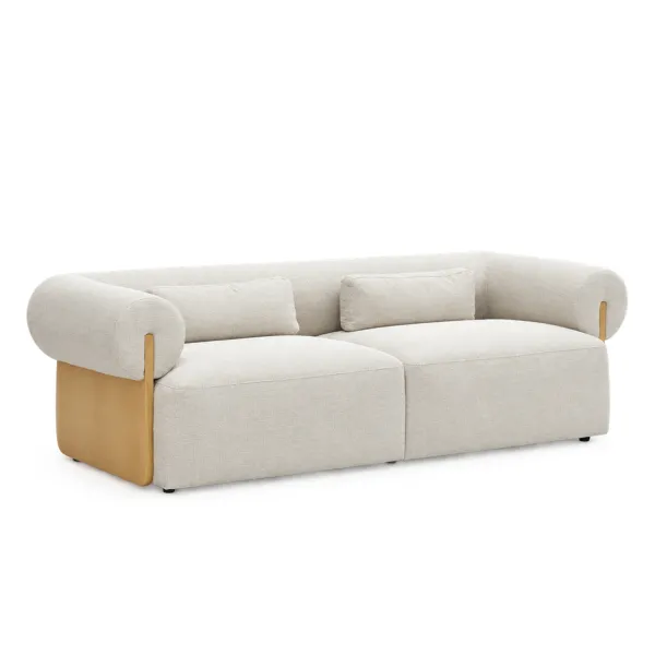 Alessia Oatmeal 3 Seater Sofa