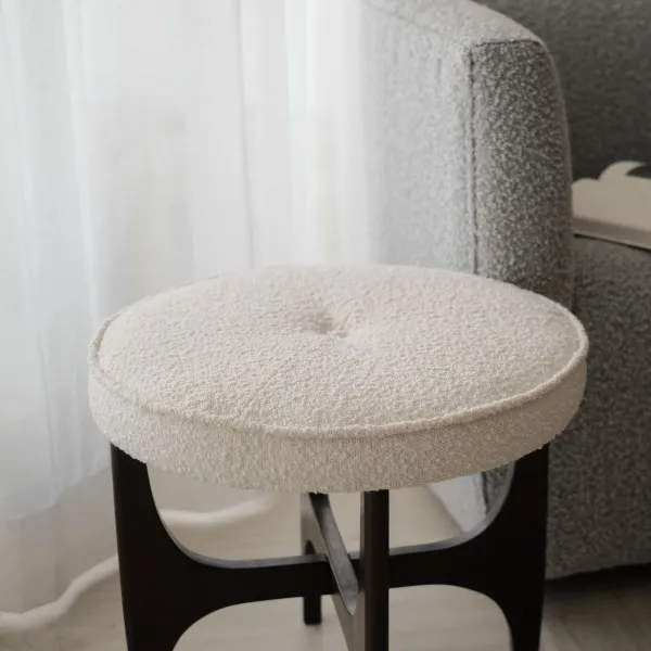 Khloe Cloud White Stool