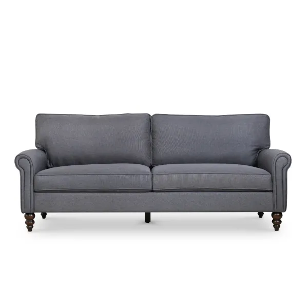 Naomi Pebble Grey 3 Seater Sofa