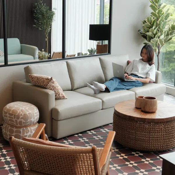 Archer Taupe 3 Seater Sofa