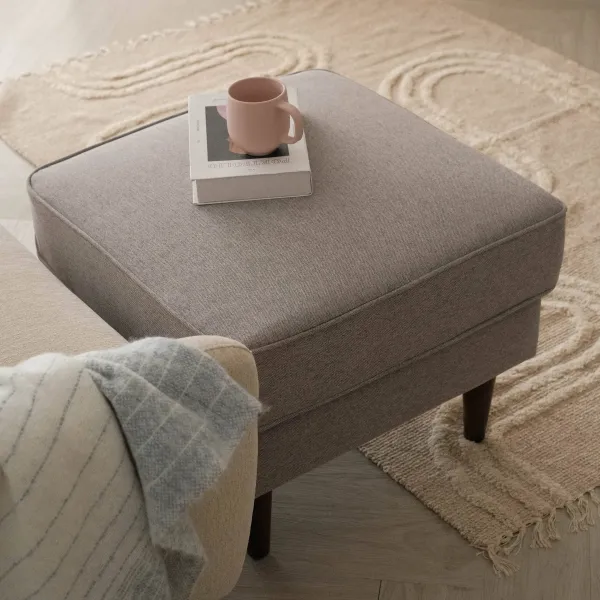 Jane Light Grey Ottoman