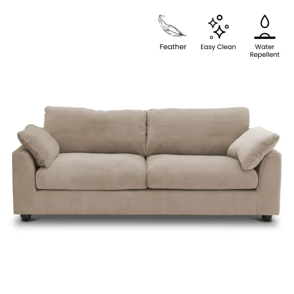 Harbor Sand Brown 3 Seater Sofa